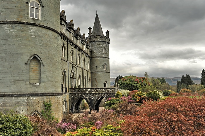 A moody sky over Inveraray Castle