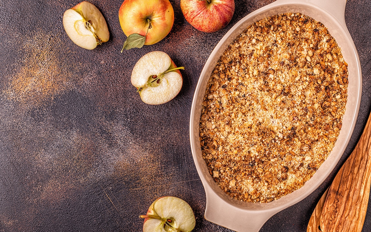 Autumn apple crumble recipe
