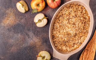 Autumn apple crumble recipe